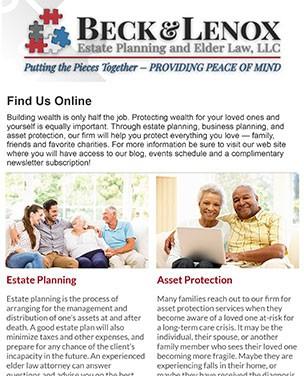 Estate Planning Newsletter - Subscribe Today!